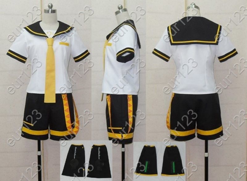 Vocaloid 2 Len Kagamine Cosplay Costume Custom  