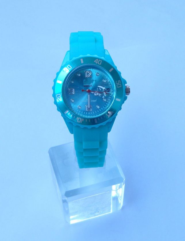 Jelly Watch Silicone Rubber Quartz Wrist Watch Unisex With Calendar 