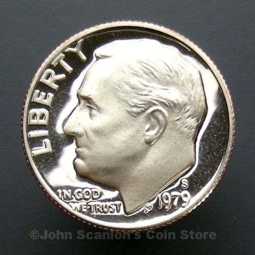 1979 S Roosevelt Dime   Gem Proof Deep Cameo Type 2  