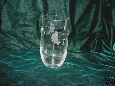 this is a beautiful princess house crystal glass tumbler etched design 