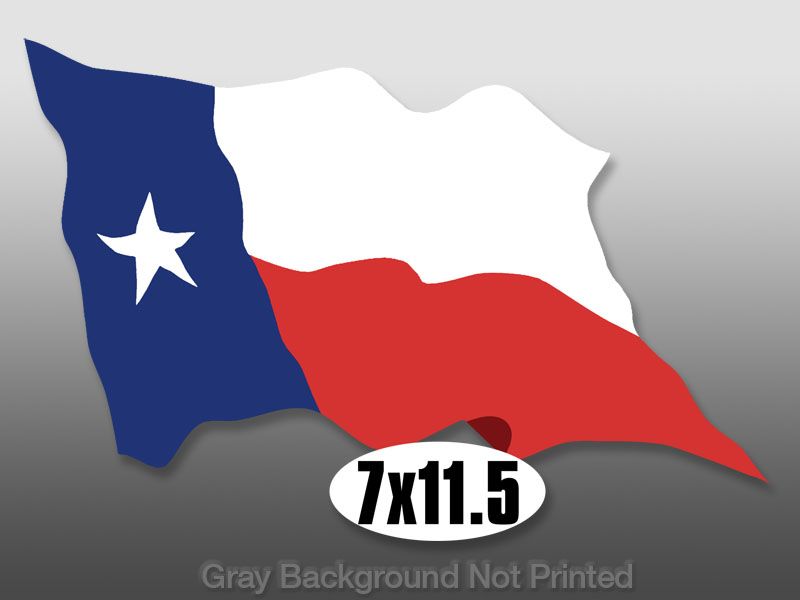 Large WAVING Texas Flag Sticker   decal stickers flags  