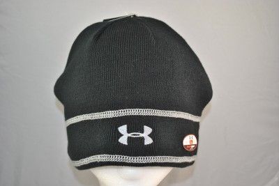 NEW UNDER ARMOUR BLACK TEAM CONTENDER BEANIE HEATGEAR HUNTING HAT CAP 