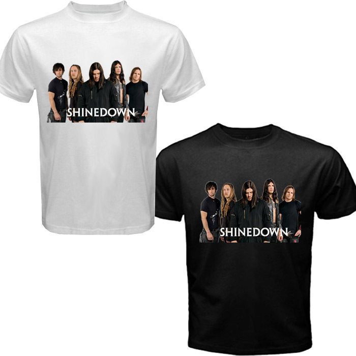 Tee Shinedown Band Black White Mens T shirt Size S 3XL  