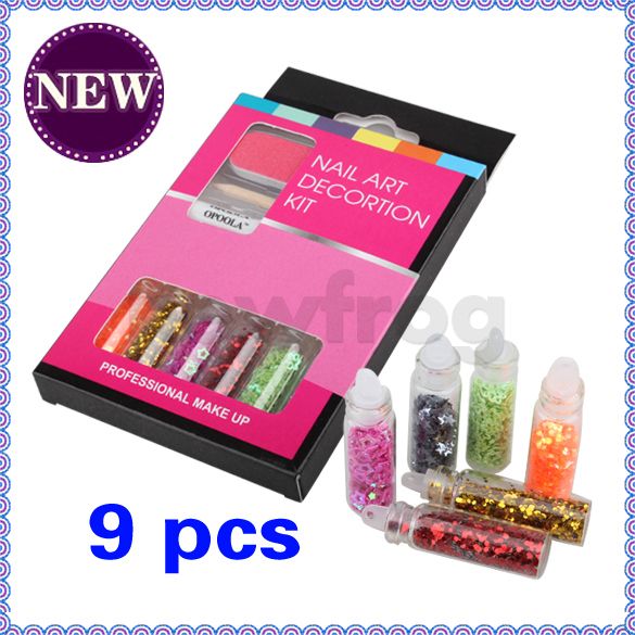 Manicure Mini Bottle Set Glitter Nail Art Powder Tips Sequin 