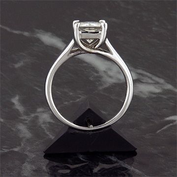 82 CT 14KW MOISSANITE LUCERN SQUARE / PRINCESS RING  