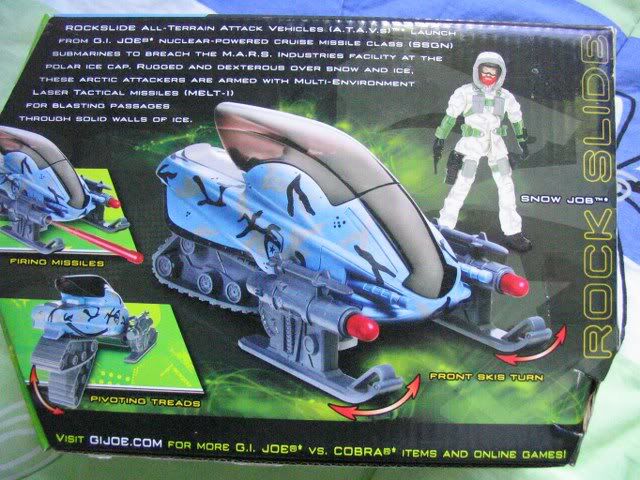 GI Joe Rise of COBRA ROCKSLIDE A.T.V. with SNOW JOB Lot  