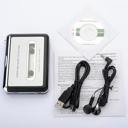 Portable Tape to PC Super USB Cassette to  Converter Capture  