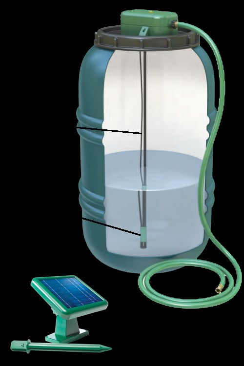 Rain Perfect Solar Powered Rain Barrel Pump Kit to move your rain 