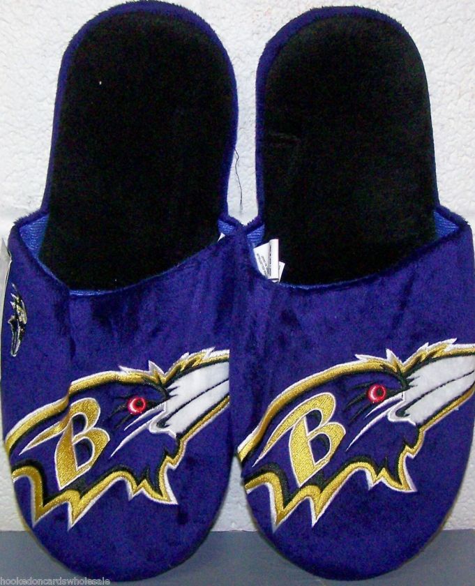 Baltimore Ravens Big Logo Slippers NFL Mens  