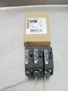 Lot of 4 Siemens GFI 20 Amp Breakers BF120 1 New 3 Used  