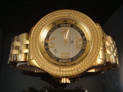 MEN NEW .12CT DIAMOND SUPER TECHNO REAL DIAMOND WATCH  