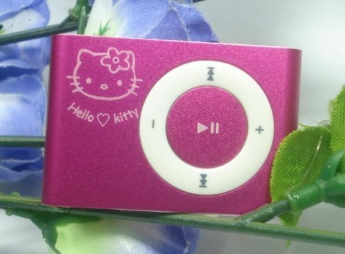 Hello Kitty Clip  Player For 2G 4G TF Card pink Gift  