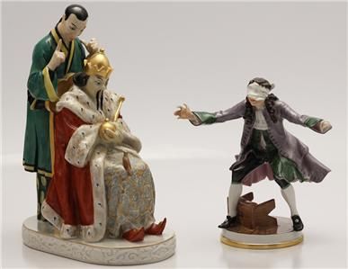 Rare Lot 2 Ornate Bing & Grondahl King Porcelain Figurines 4 Repair 