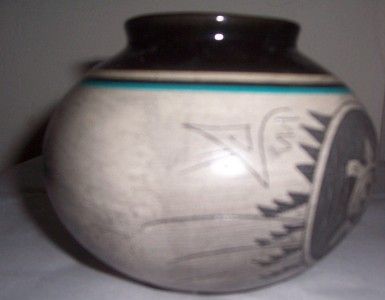 SIGNED BLACKHORSE MITCHELL NAVAJO VASE POTTERY  