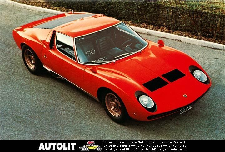 1972 Lamborghini Miura P400 SV Factory Photo  