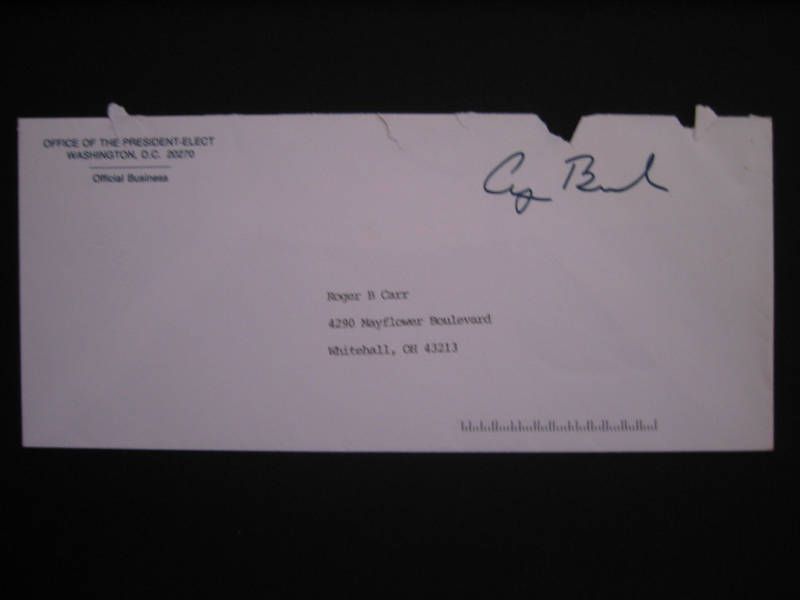 George Bush Sr.   Autographed Envelope  