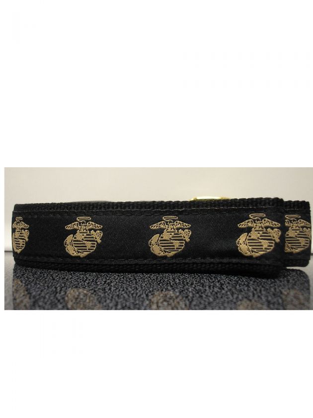 MILITARY LOGO BELT   U. S. MARINE CORPS   SIZE 42 44  