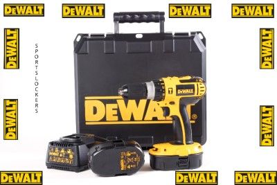 DEWALT CORDLESS DRILL 18 VOLT COMBI HAMMER DRILL DC725KA 2 batteries 