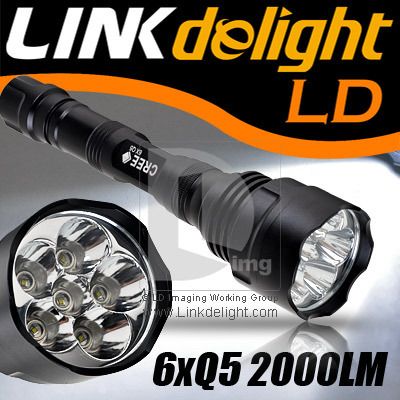   flashlight skid proof Five modes Water  Resistant Torch Lamp  