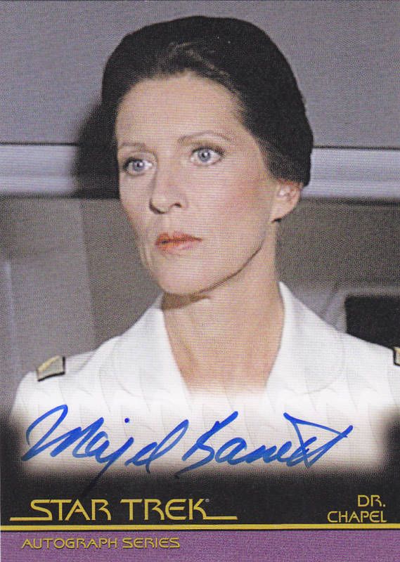 STAR TREK MOVIES IN MOTION AUTO CARD Majel Barrett A43  