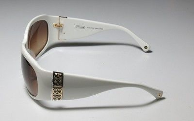 NEW COACH JACQUELINE S828 WHITE/GOLD/BROWN LUXURIOUS SUNGLASSES/SHADES 