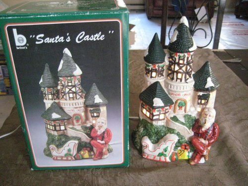 Vintage 1987 Village Collection Santas Castle Nite Light Night Light 