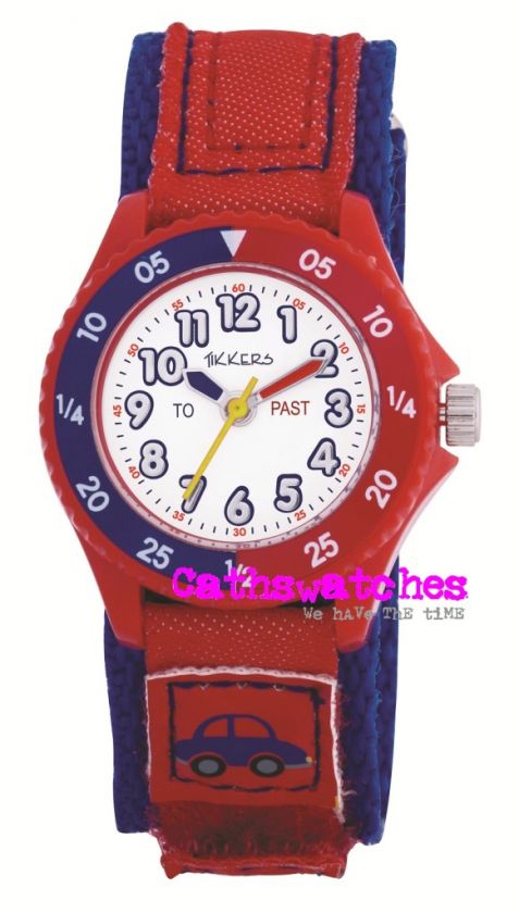   Tikkers Boys Velcro Fastening Kids Time teacher / tutor Watch  