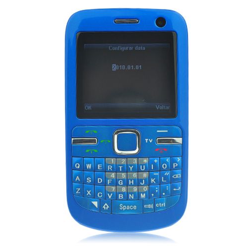 Tri Sim TV Qwerty Cell Phone GSM at&t Greek Russian Blu  