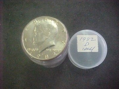 1982 D KENNEDY HALF DOLLAR DENVER NICE BU (20) ROLL  