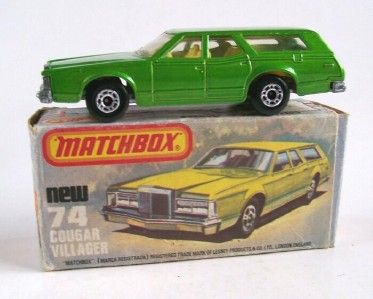 MATCHBOX SUPERFAST 74 COUGAR VILLAGER, 1978, MIB  