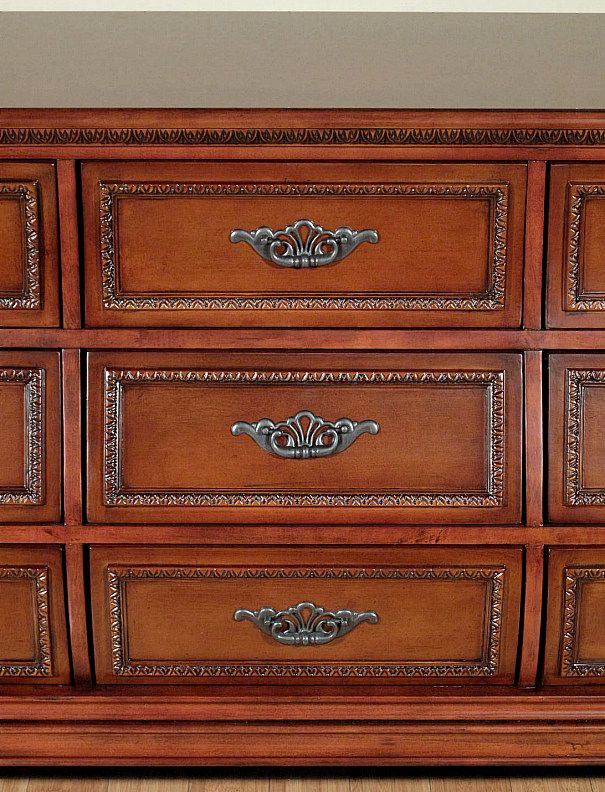 Mahogany French Bombe Chest Dresser   