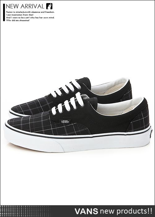 BN VANS ERA TM Woven Plaid Black/CastleRock Shoes #V6  