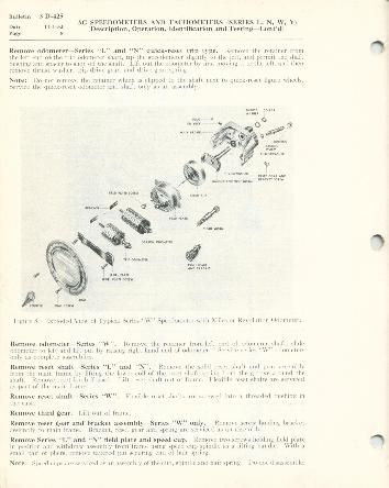   SPEEDOMETER REPAIR INFO 1946 1947 1948 1949 1950 1951 1952  