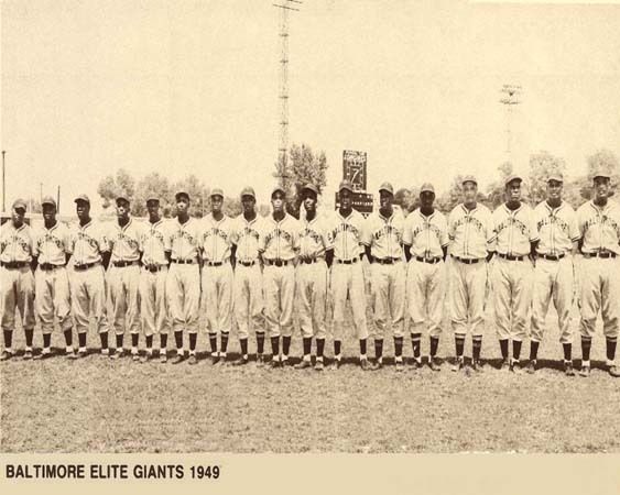 1949 BALTIMORE ELITE GIANTS NEGRO LEAGUE TEAM PHOTO  