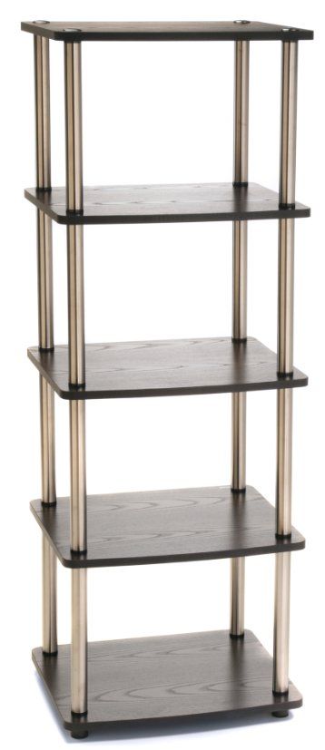 Designs2Go Modern 5 Tier Media Tower Shelves Rack Stand 095285408597 