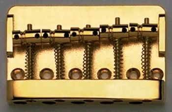 NEW   5 String Heavy Duty Bass Bridge, 2 9/16, GOLD  