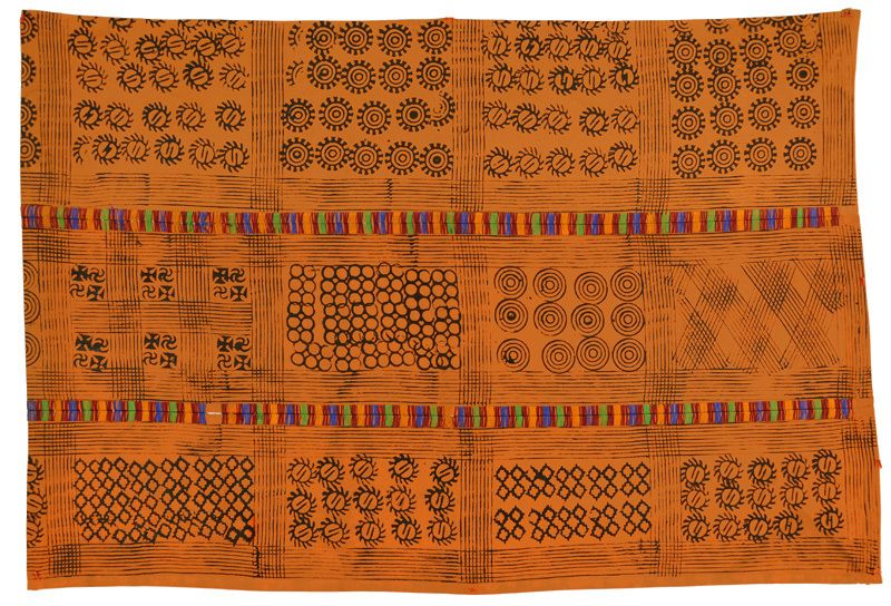 AFRICAN art ADINKRA ASHANTI CLOTH GHANA FABRIC  