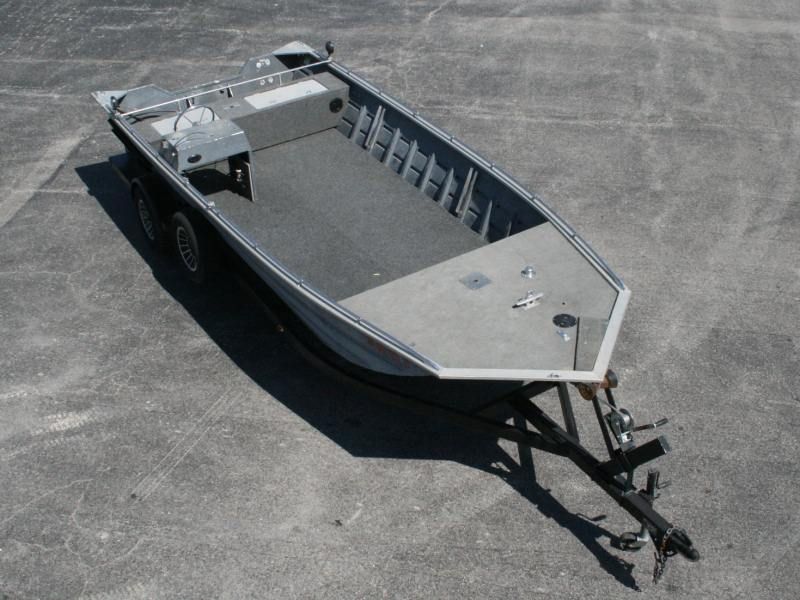 1998 Landau WeldTek 2069MV 20 Wide Jon River Fishing Aluminum Boat 