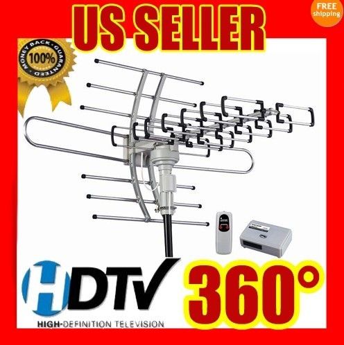 NEW AMPLIFIED VHF UHF OUTDOOR HDTV HD ROTOR TV ANTENNA  