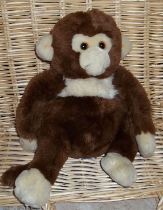  Animal Alley 12 Plush Floppy BROWN MONKEY  