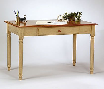 Eco WOOD Cherry & Antique White Computer Writing Desk  