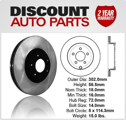   Centric Brake Disc Ford Edge 2010 2009 2008 2007 Lincoln MKX Auto Car