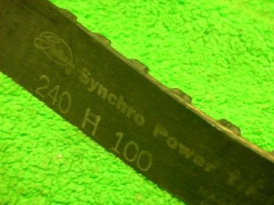 GATES SYNCHRO POWER GEAR DRIVE TIMING BELT 240 H 100 1  