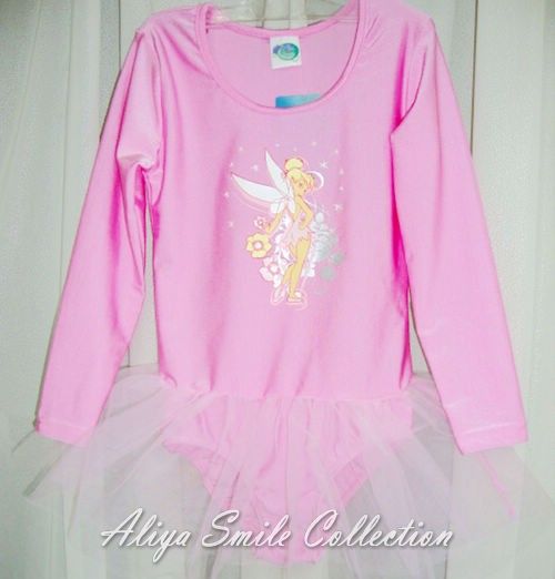 NWT Pink Fairy Girls Long Sleeve Ballet Dress Tutu Leotard Costume SZ 