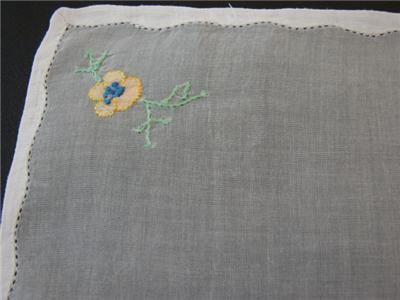 VINTAGE COCKTAIL NAPKINS MADEIRA ORGANDY PASTEL FLOWERS MINT UNUSED 