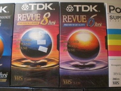   + TDK + POLAROID ( 6HR ) VHS BLANK T 120   LOT NEW_20 TAPES   