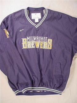 MILWAUKEE BREWERS Baseball Pullover Jacket (Adult XXL)  