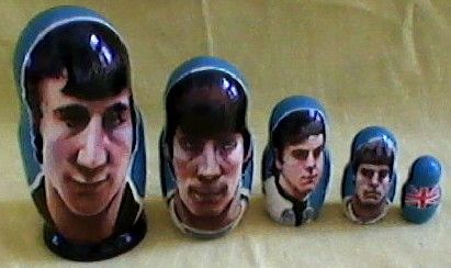 British Invasion Nesting Dolls+PosterBeatles+Who/Russia/ 