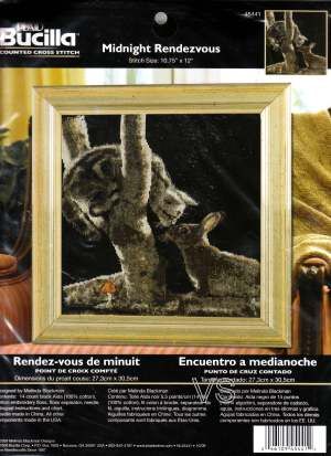 Bucilla Counted Cross Stitch kit 11 x 12 ~ MIDNIGHT RENDEZVOUS Sale 