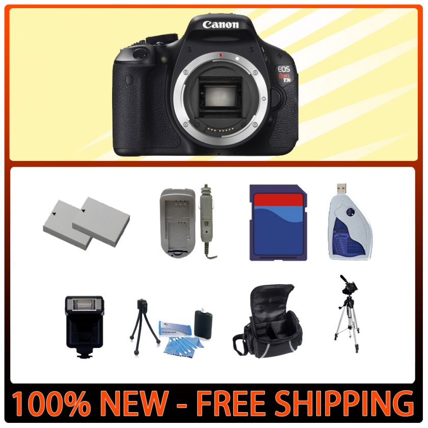   canon eos rebel t3i slr digital camera body extended life battery